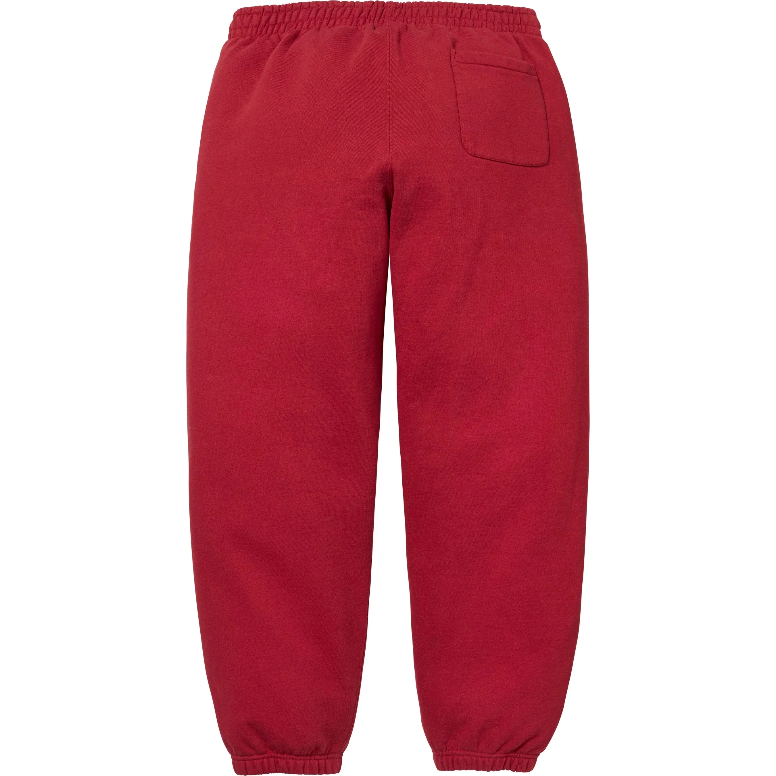 SUPREME SATIN APPLIQUÉ SWEATPANT DARK RED - Image 2