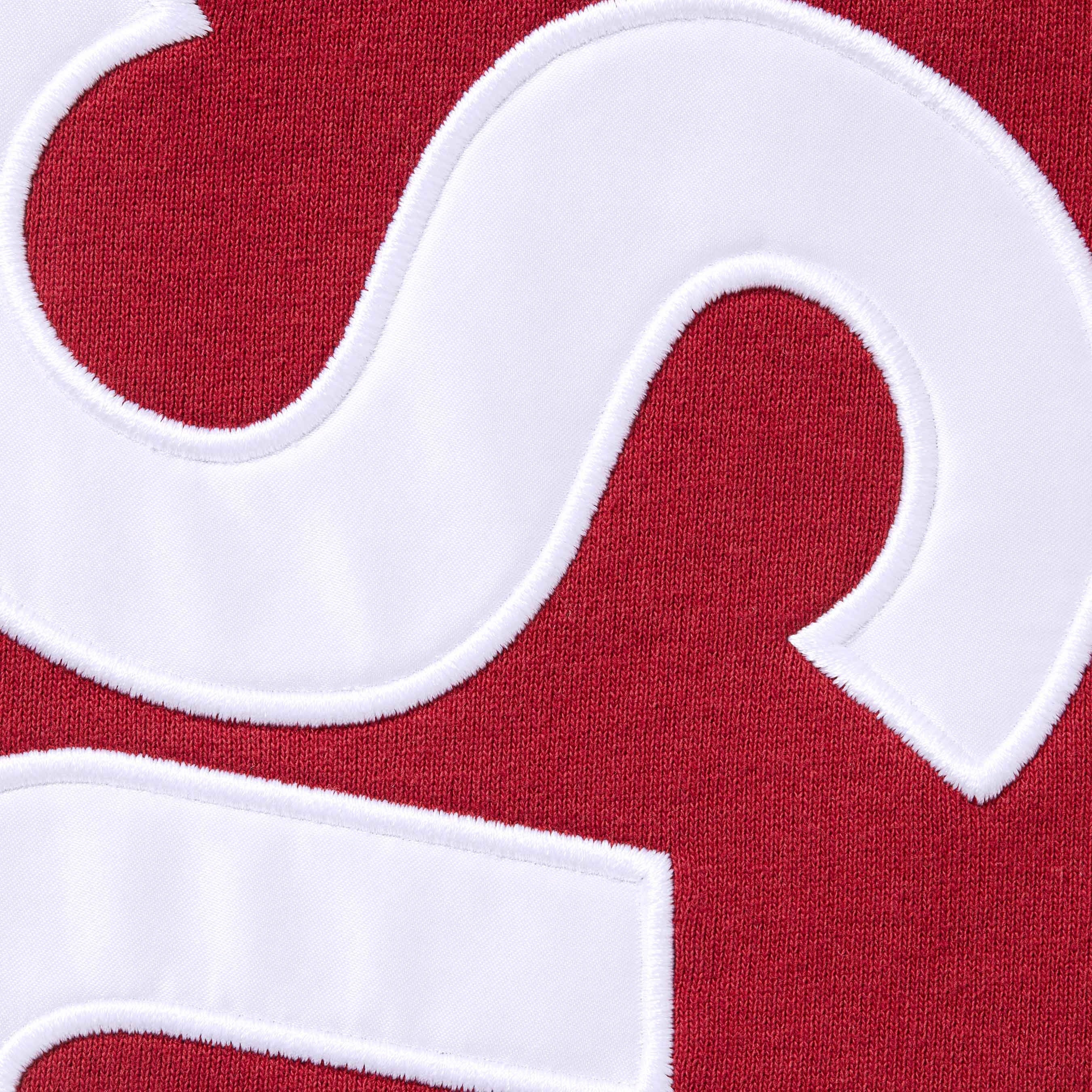 SUPREME SATIN APPLIQUÉ SWEATPANT DARK RED - Image 3