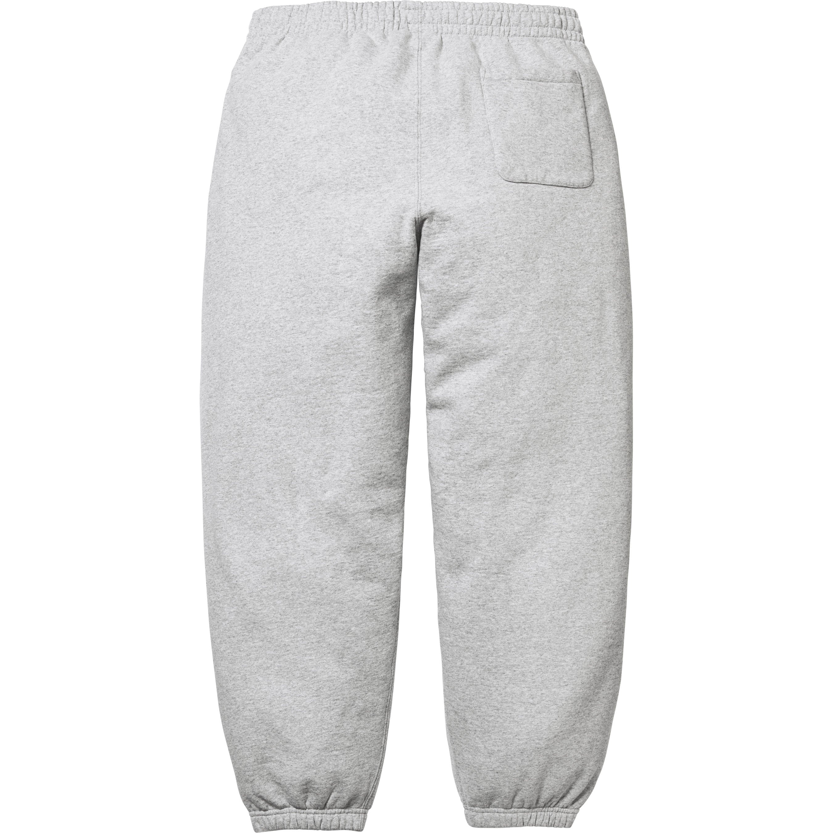 SUPREME SATIN APPLIQUÉ SWEATPANT HEATHER GREY - Image 2