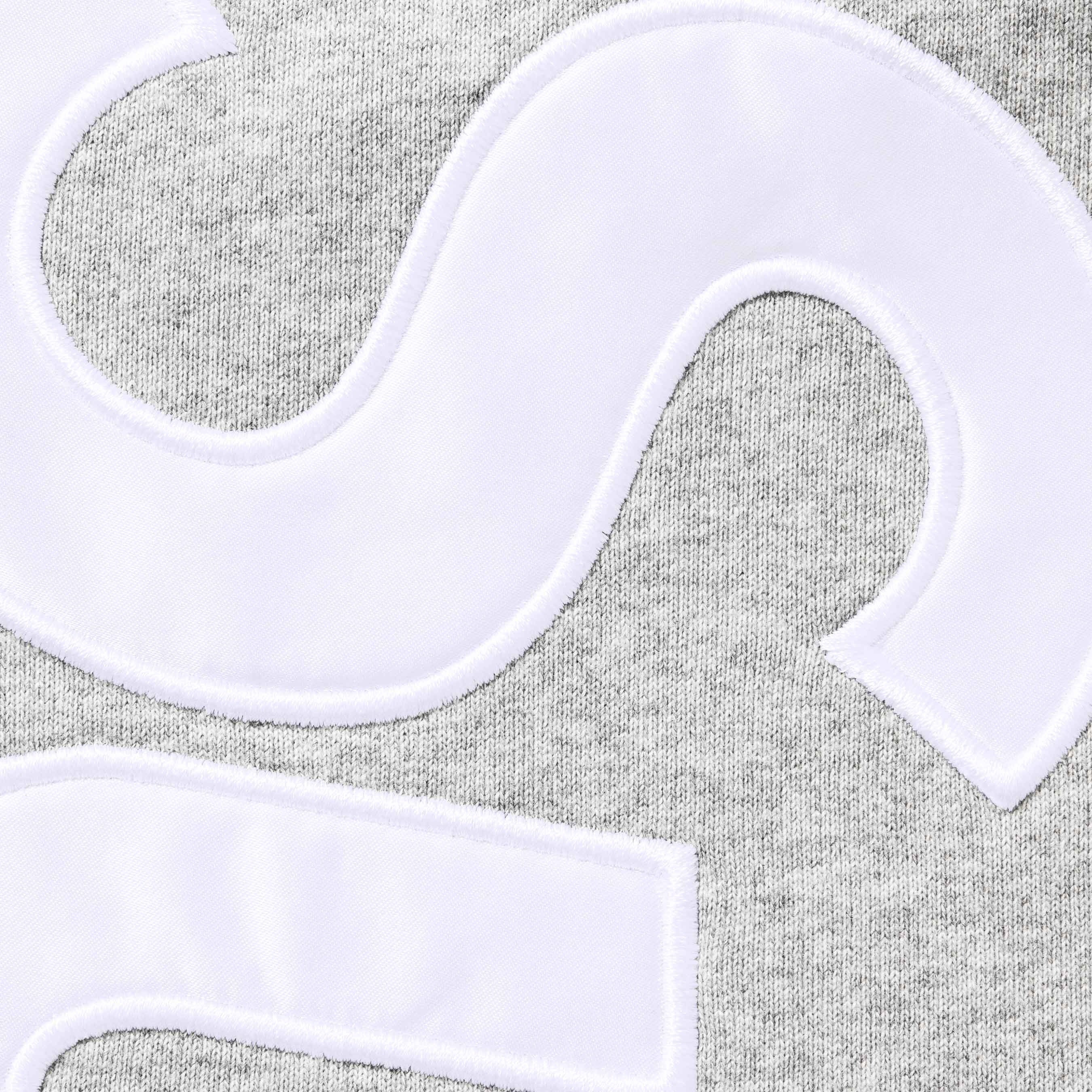 SUPREME SATIN APPLIQUÉ SWEATPANT HEATHER GREY - Image 3