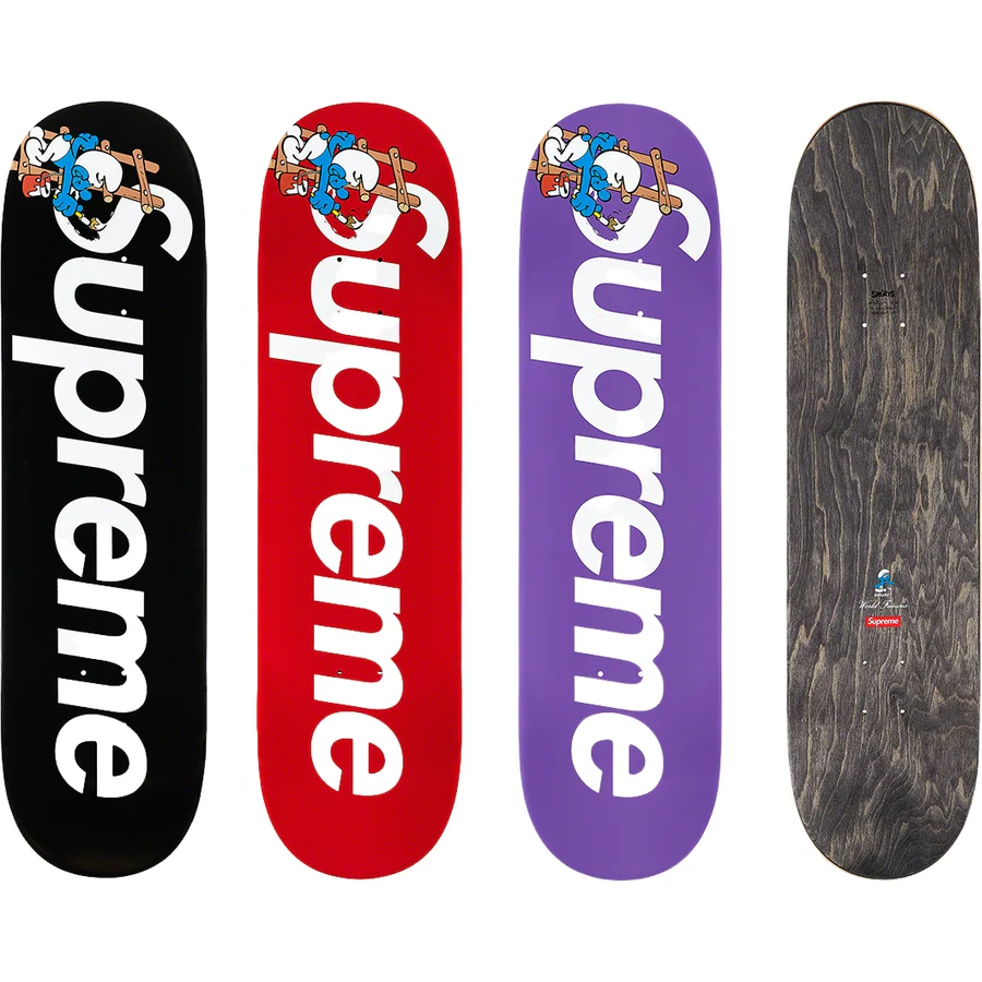 Supreme Smurfs Skateboard Red/Purple/Black Set - Image 2