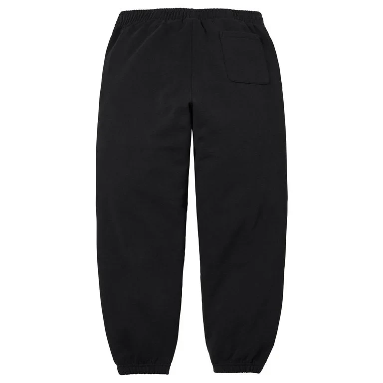 Supreme SS26 Satin Appliqué Sweatpant Black - Image 2