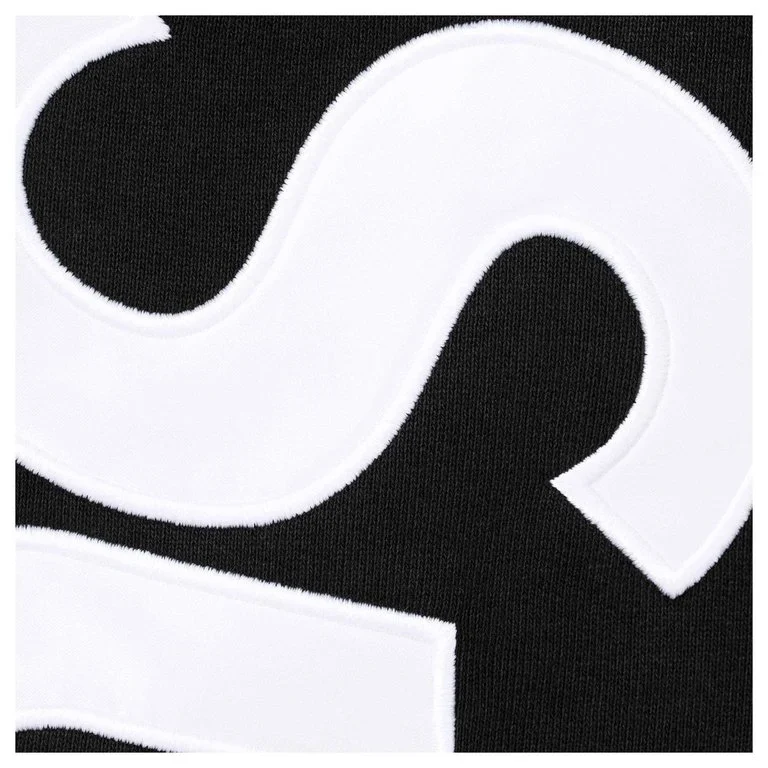 Supreme SS26 Satin Appliqué Sweatpant Black - Image 3