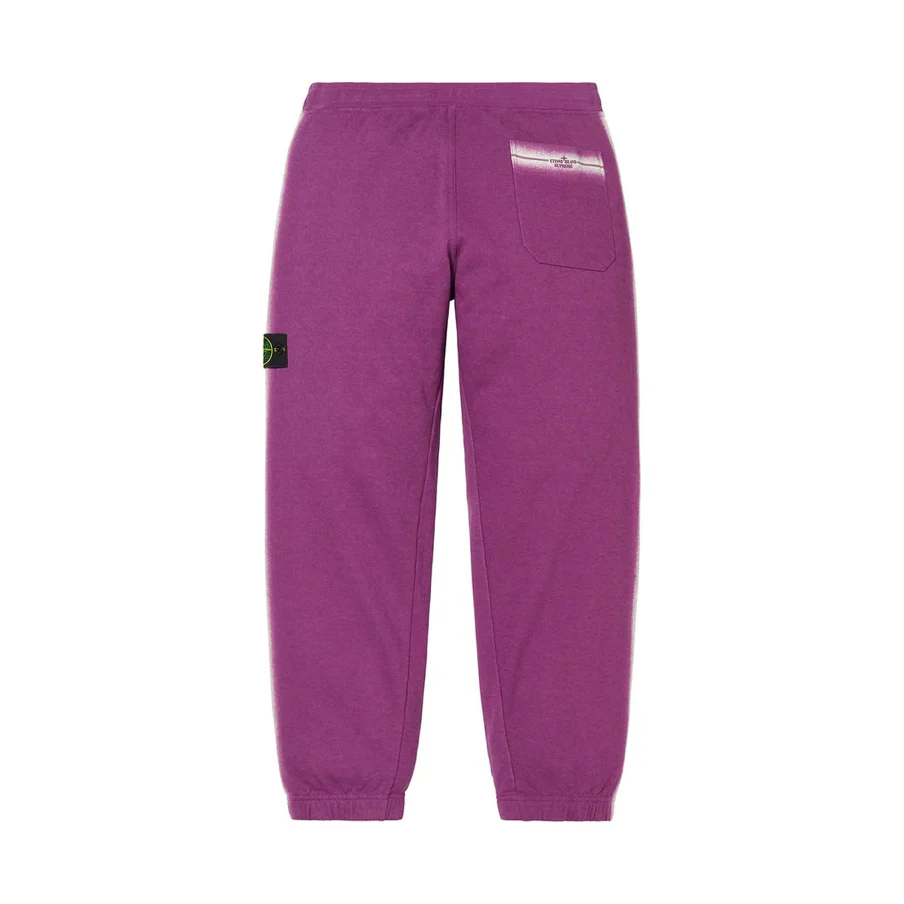 Supreme Stone Island Stripe Sweatpant Purple - Image 4