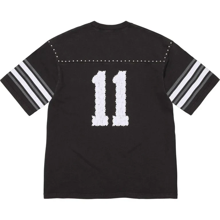Supreme Studded S/S Football Top Black - Image 2