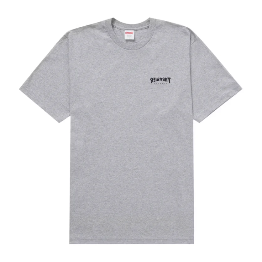 Supreme Thrasher Cross Tee Ash Grey - Image 2