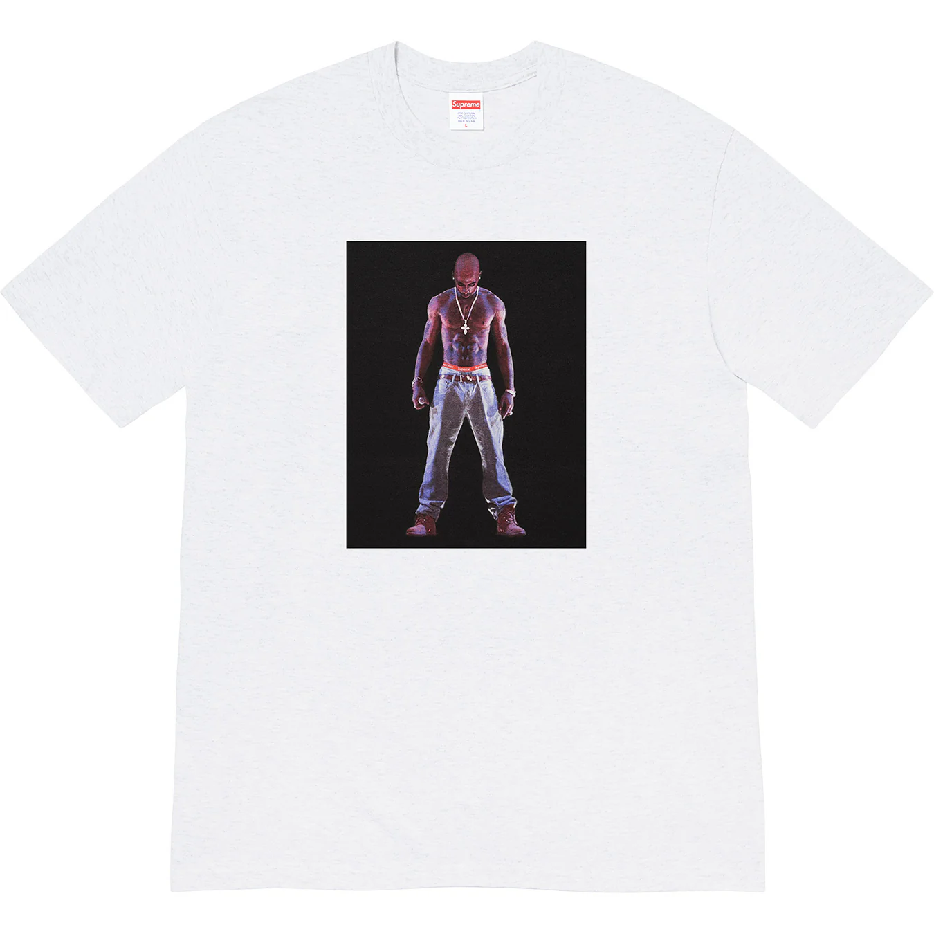 Supreme Tupac Hologram Tee Ash Grey