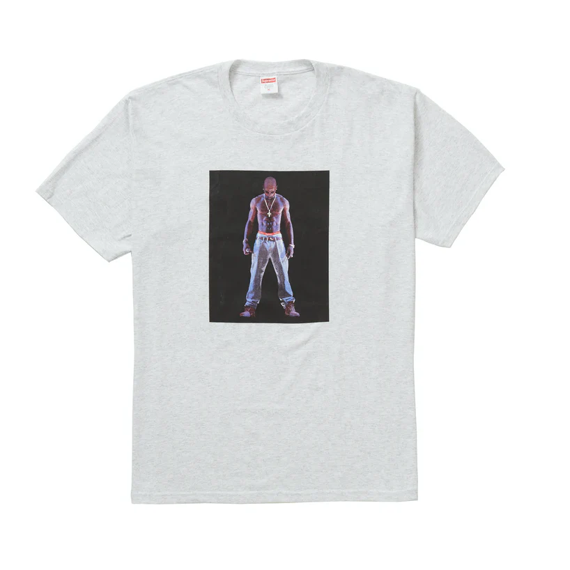 Supreme Tupac Hologram Tee Ash Grey - Image 2