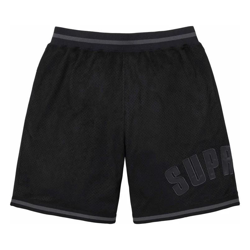 SUPREME ULTRASUEDE MESH SHORT BLACK