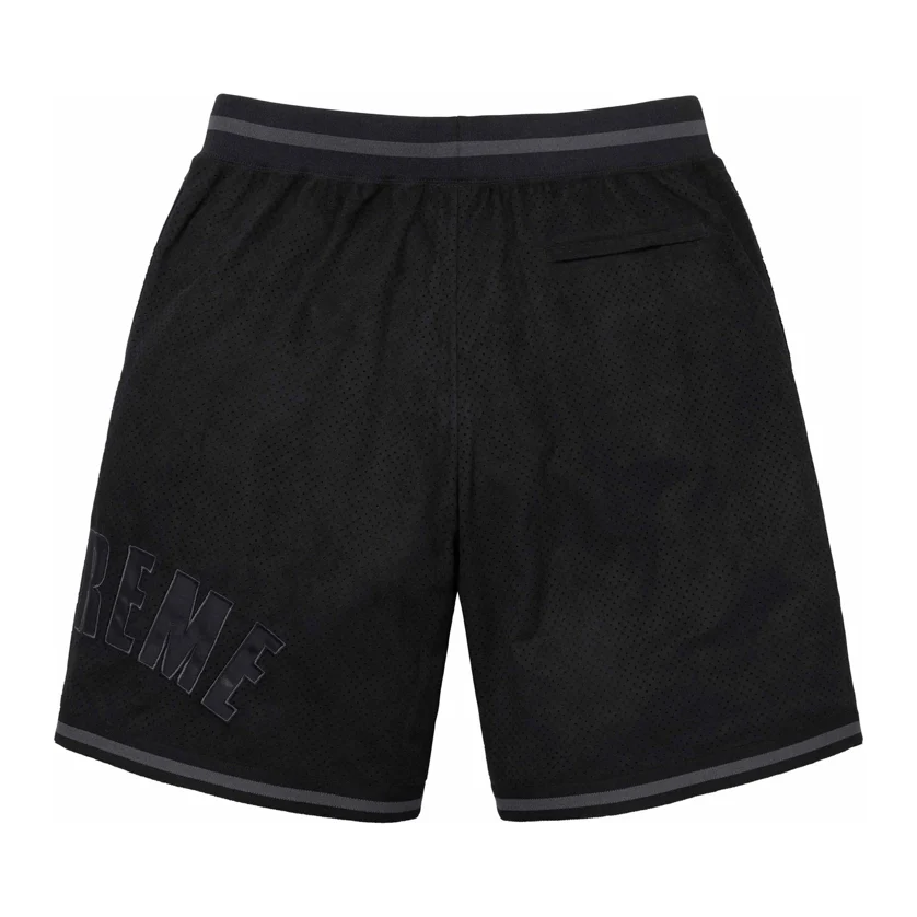 SUPREME ULTRASUEDE MESH SHORT BLACK - Image 2