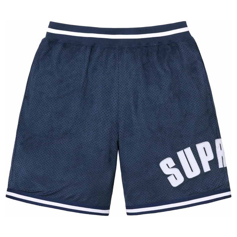SUPREME ULTRASUEDE MESH SHORT NAVY