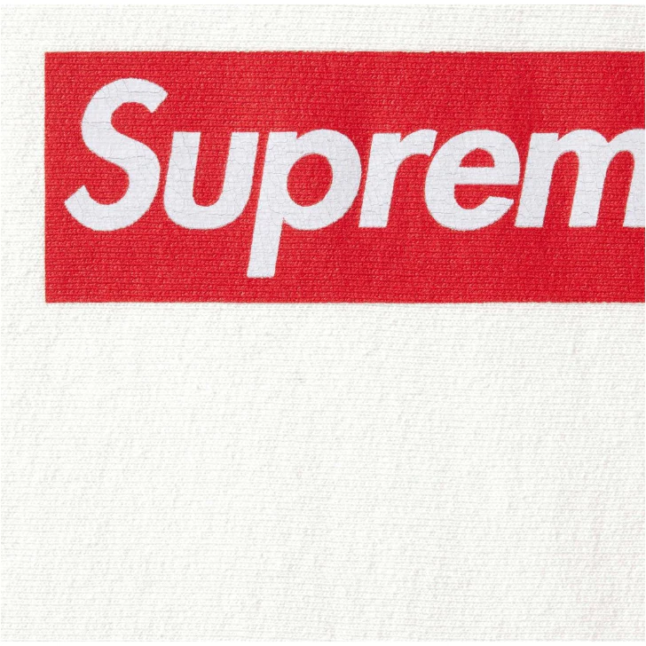 Supreme Washed Box Logo Crewneck White - Image 2