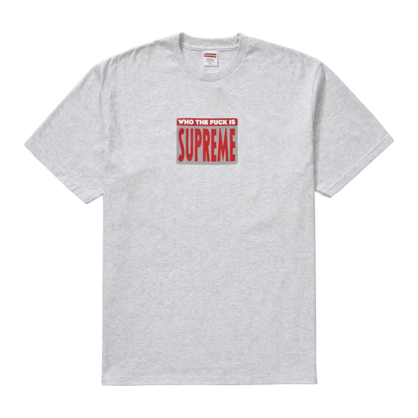 Supreme Who The F*** Tee Ash Grey