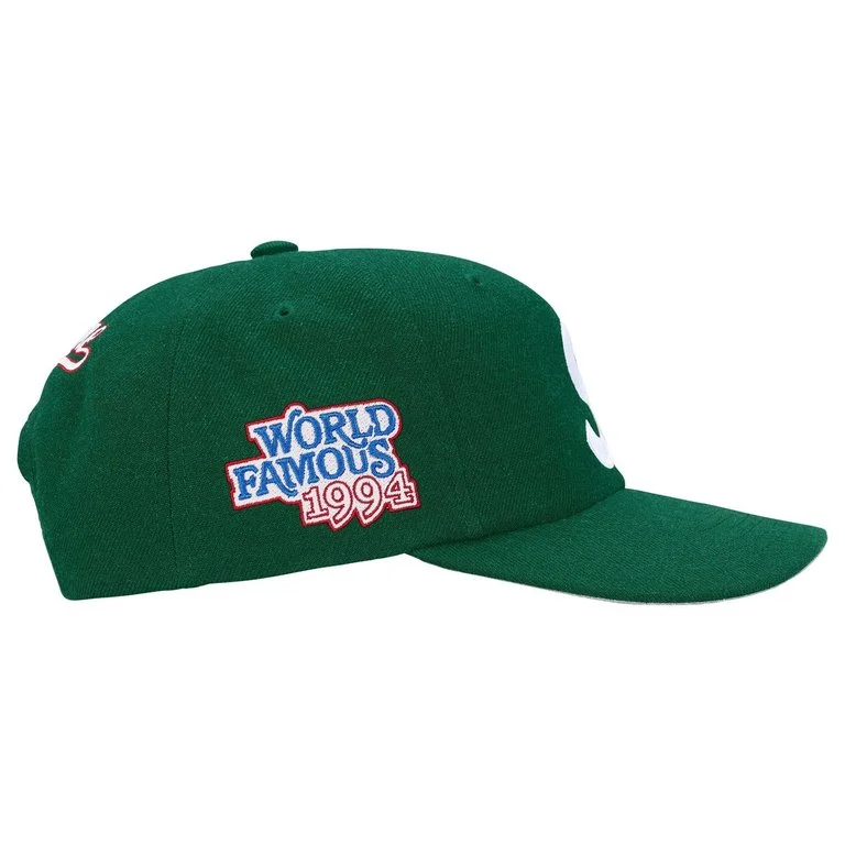 Supreme World Famous S Logo 6-Panel Hat Green - Image 2