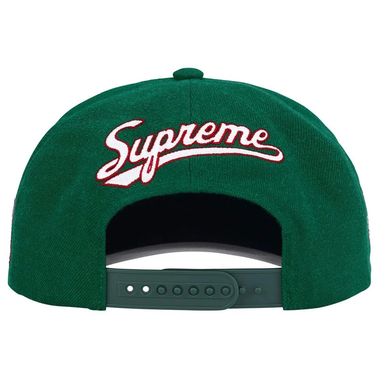 Supreme World Famous S Logo 6-Panel Hat Green - Image 3