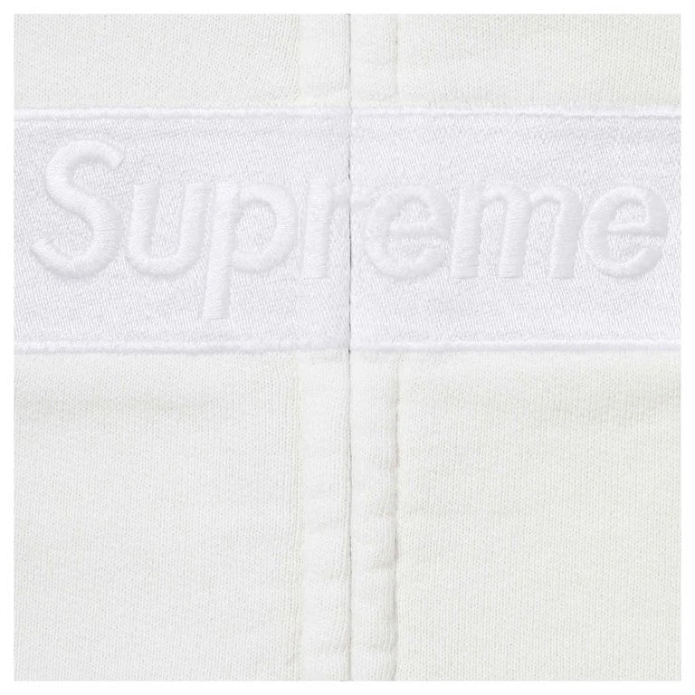 Supreme x MM6 Maison Margiela Box Logo Zip Up Hooded Sweatshirt White - Image 3