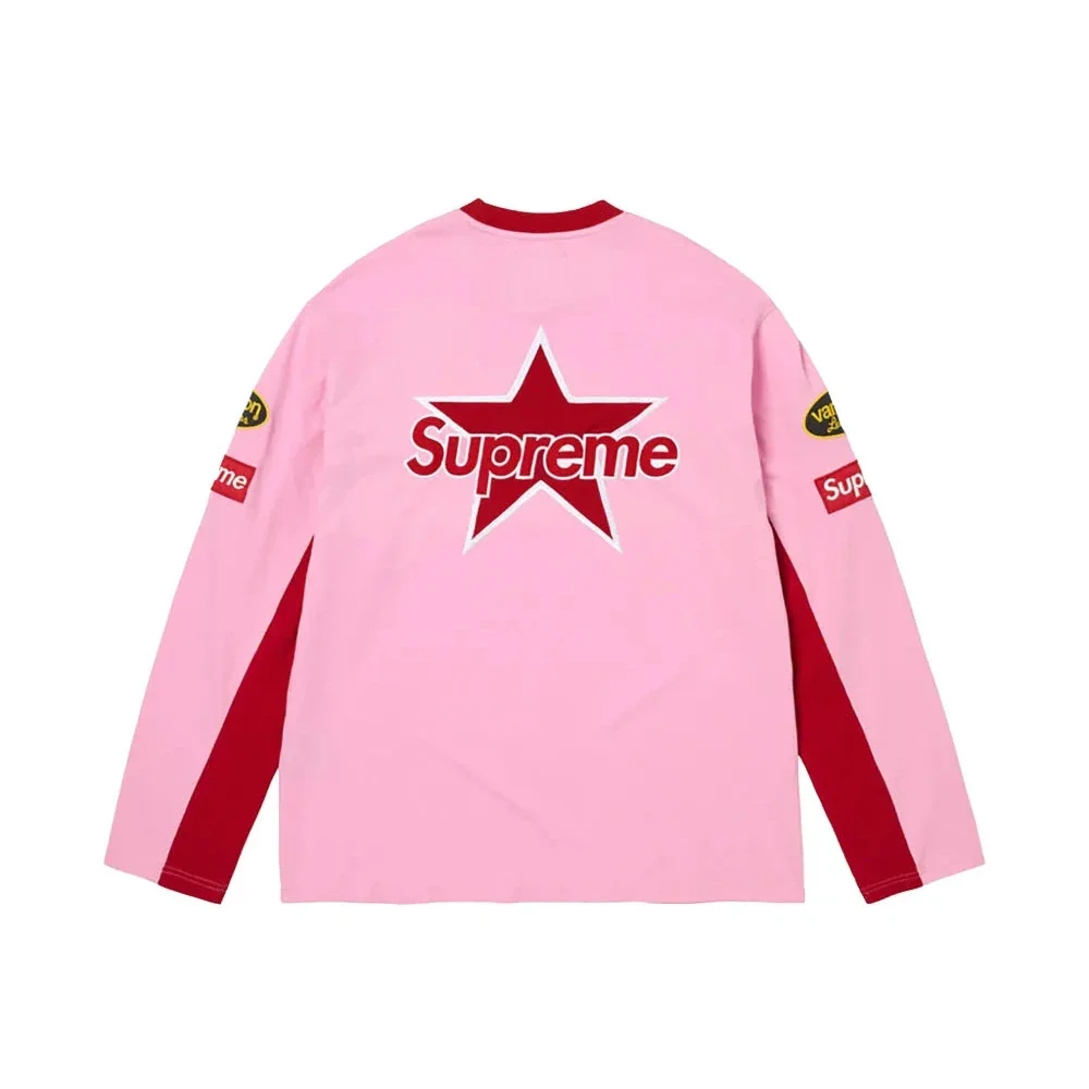 Supreme x Vanson Leathers long-sleeved T-shirt Pink - Image 2