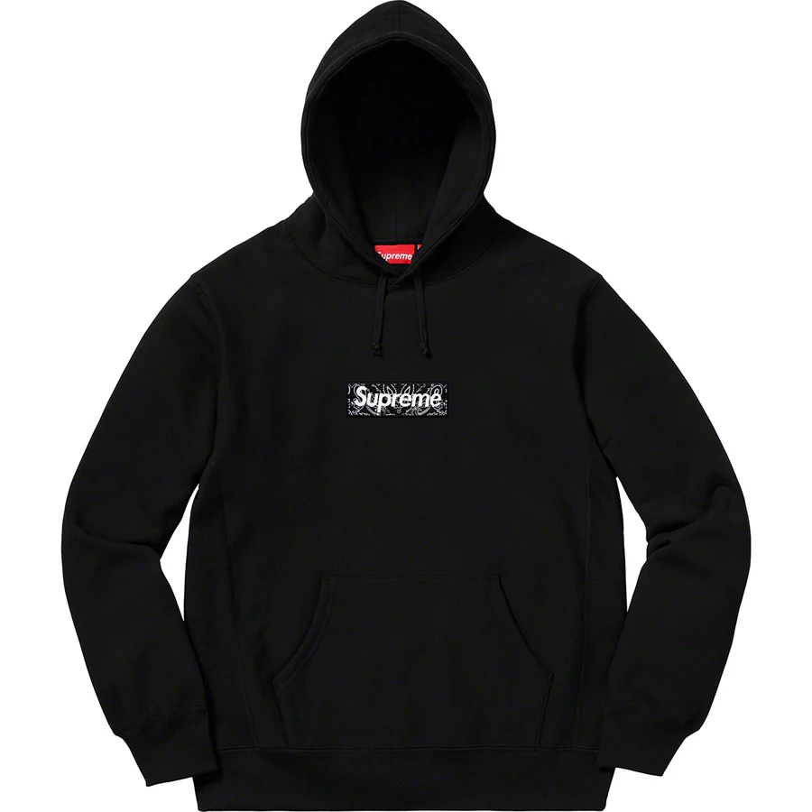 Supreme Bandana Box Logo Hooded Sweatshirt - Black