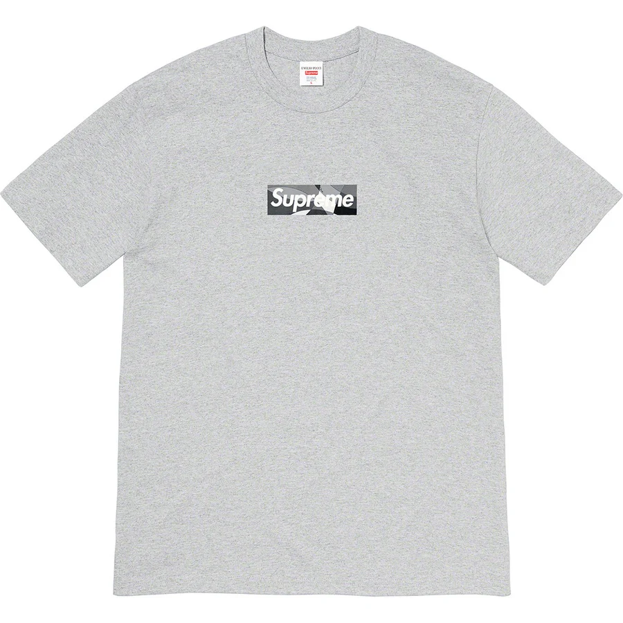 Supreme Emilio Pucci Box Logo Tee Heather Grey Black