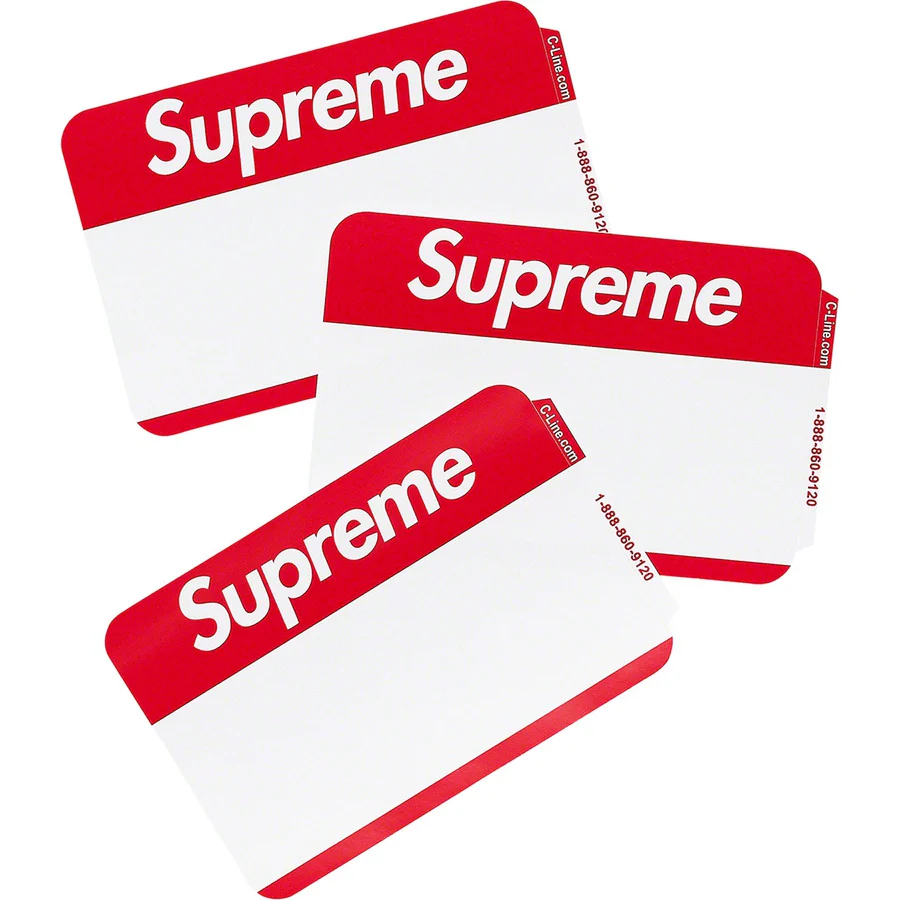 Supreme Name Badge Stickers (Pack Of 100) - Image 2
