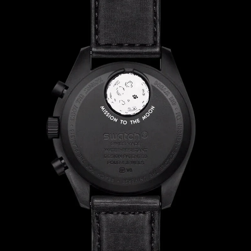 Swatch x Omega Bioceramic Moonswatch Mission to Moonphase Snoopy - Black - Image 2