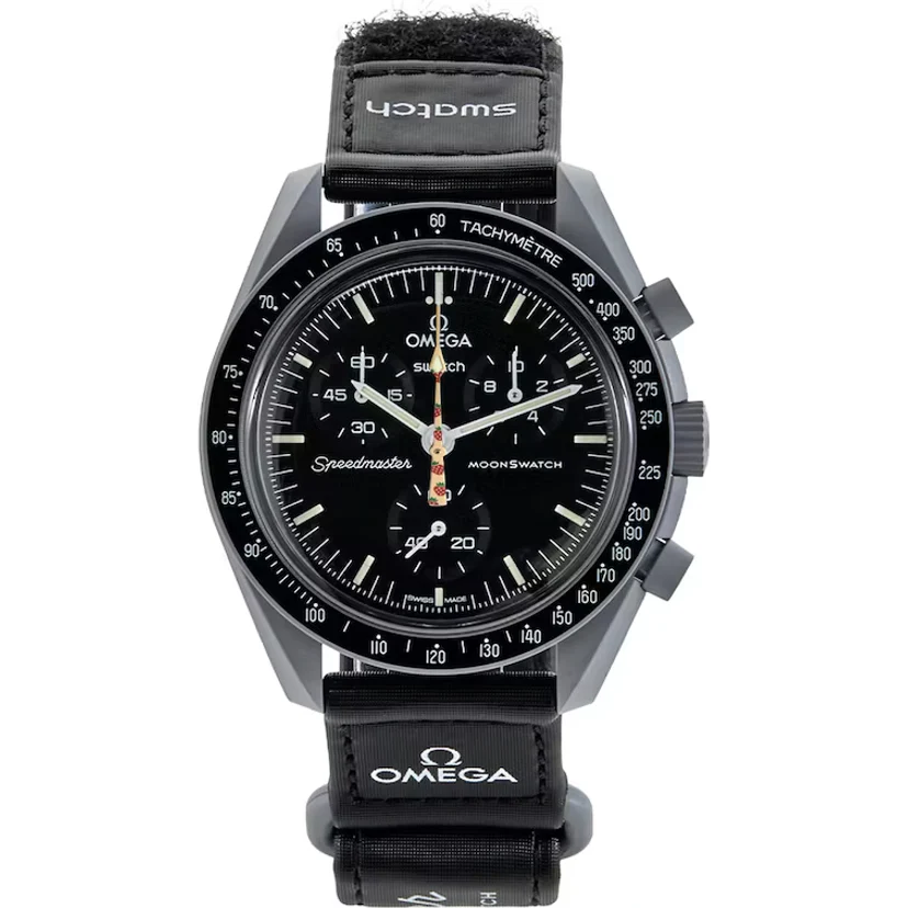 Swatch x Omega Bioceramic Moonswatch Mission To Moonshine Gold Strawberry Dial
