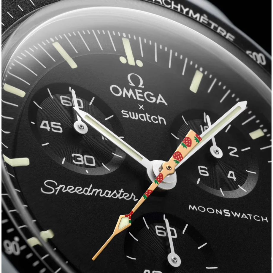 Swatch x Omega Bioceramic Moonswatch Mission To Moonshine Gold Strawberry Dial - Image 2