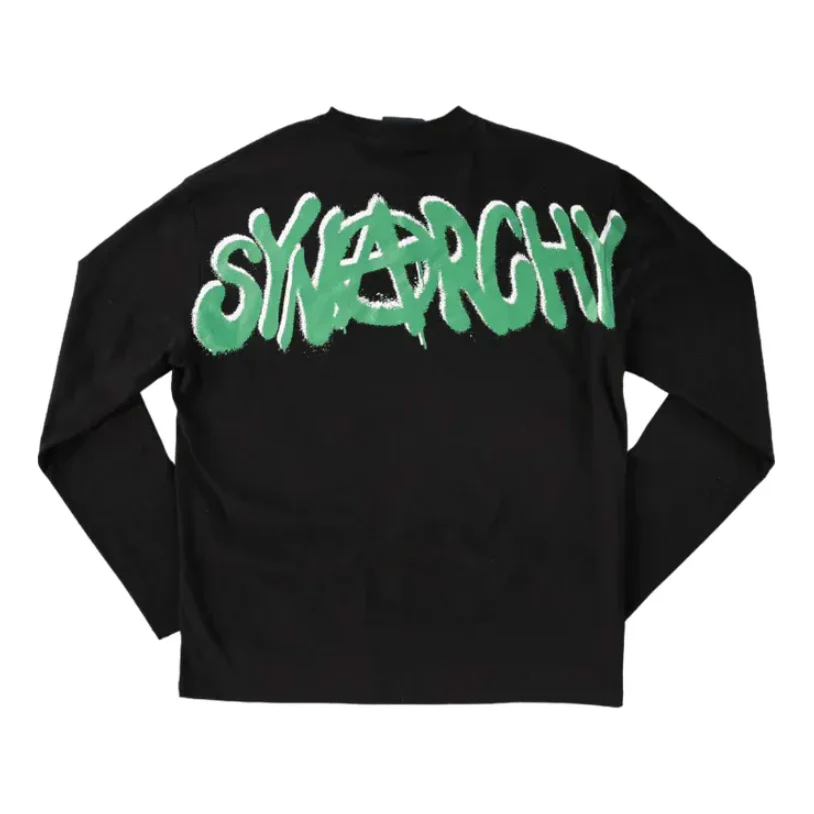Syna World Synarchy Long Sleeve T-Shirt Black Green - Image 2