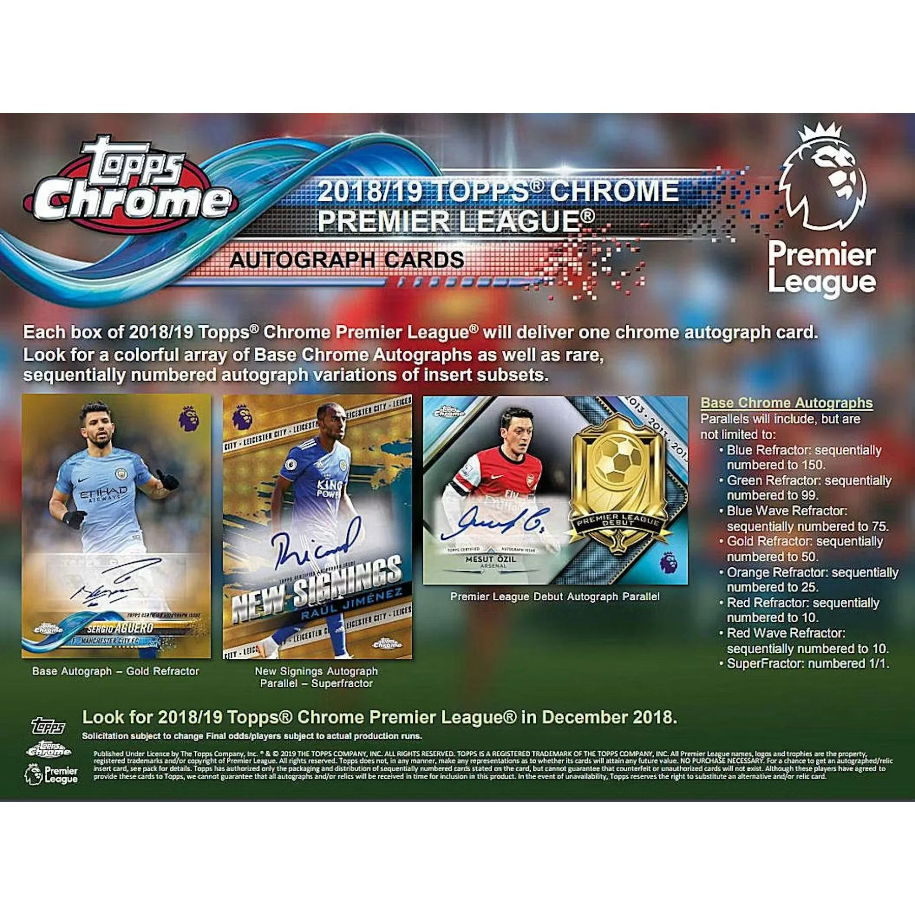 Topps Premier League Chrome 2018/19 Sealed Hobby Box Sealed - Image 5