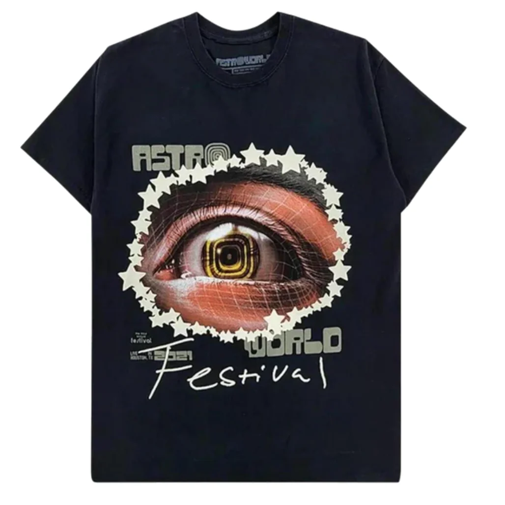 Travis Scott Starry Eyed Tee Black