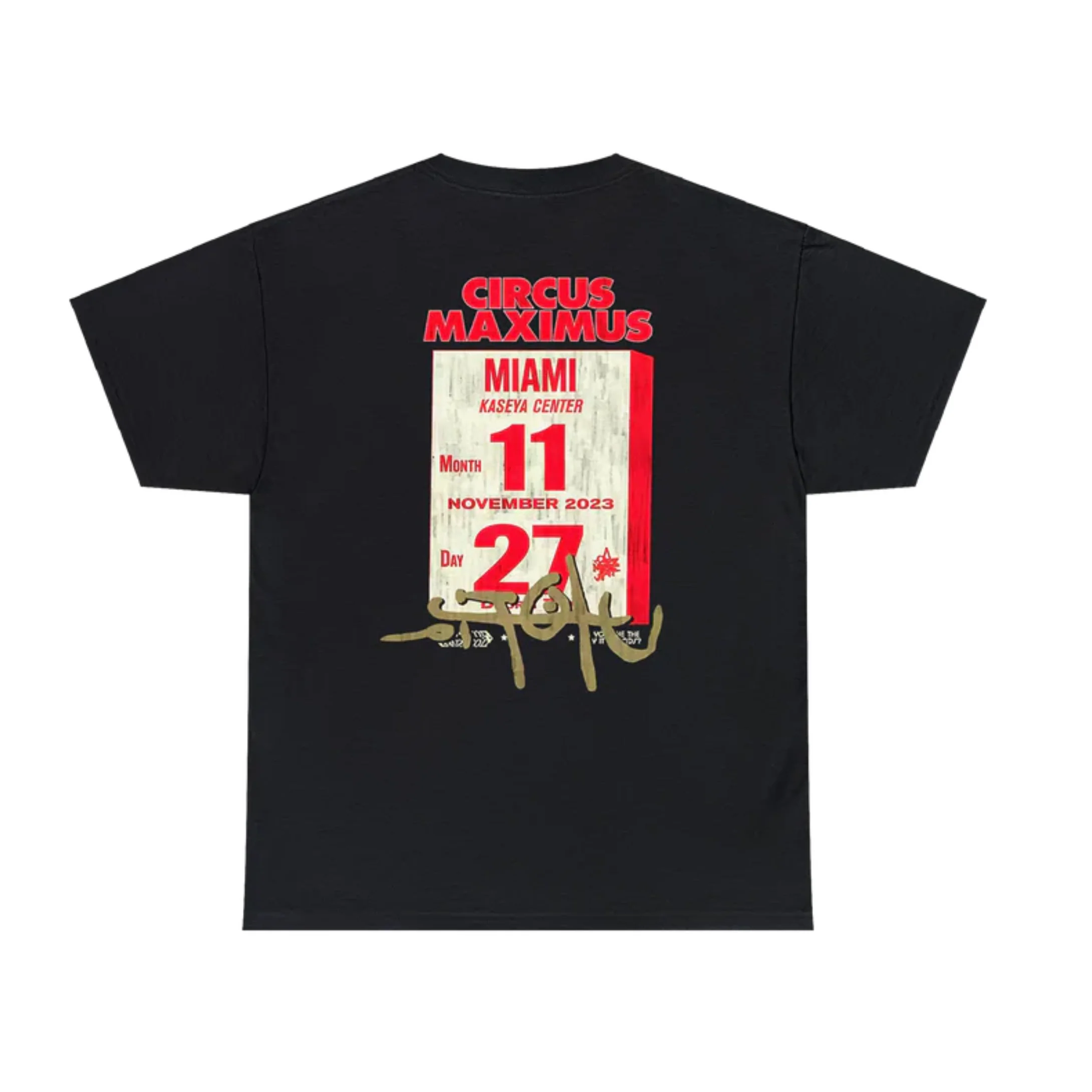 Travis Scott Utopia Is In Miami Circus Maximus Tee Black - Image 2