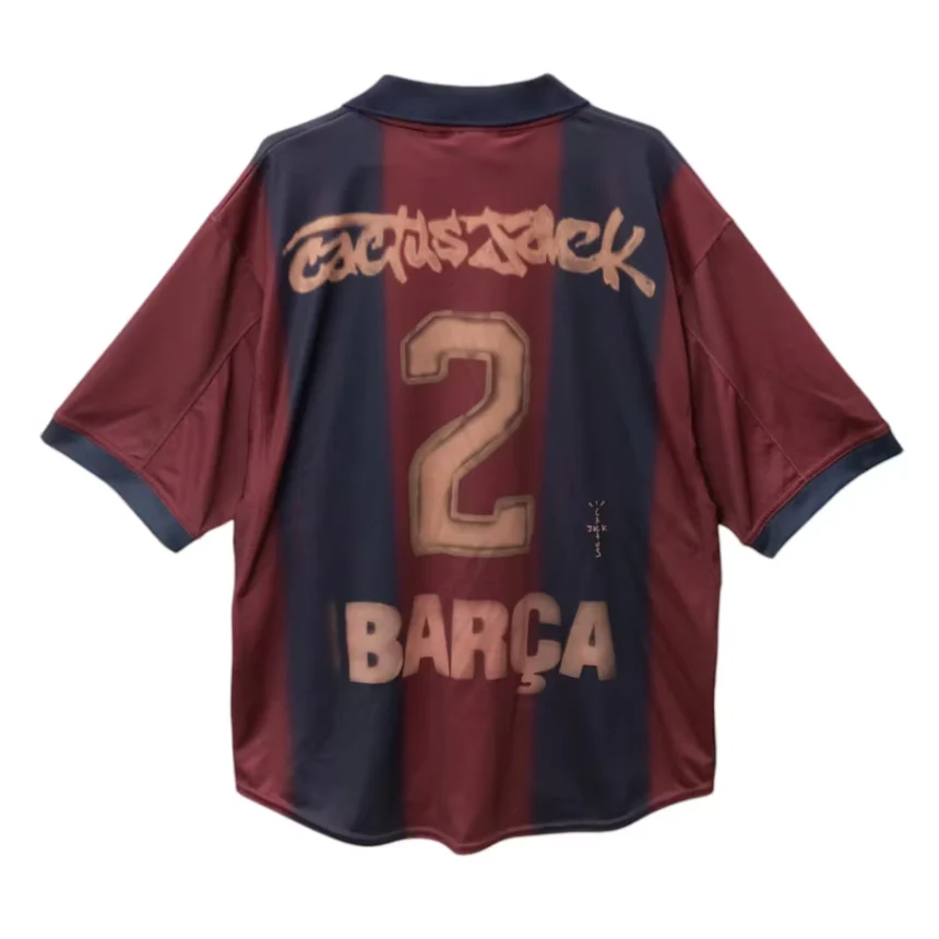 Travis Scott x Nike x FC Barcelona Retro 2000/01 Home Skeleton Jersey - Image 2