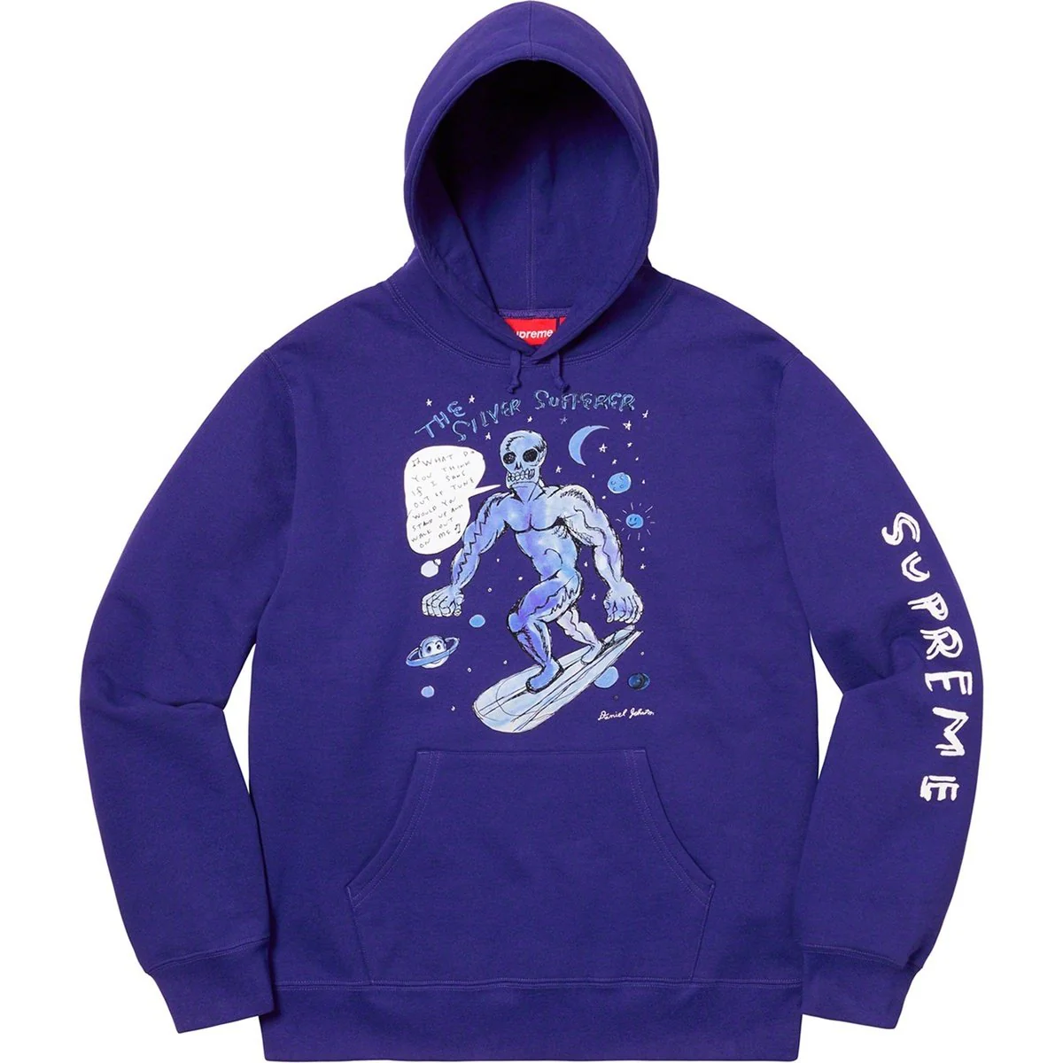 Supreme Daniel Johnston Hooded Sweatshirt Dark Royal - Image 2