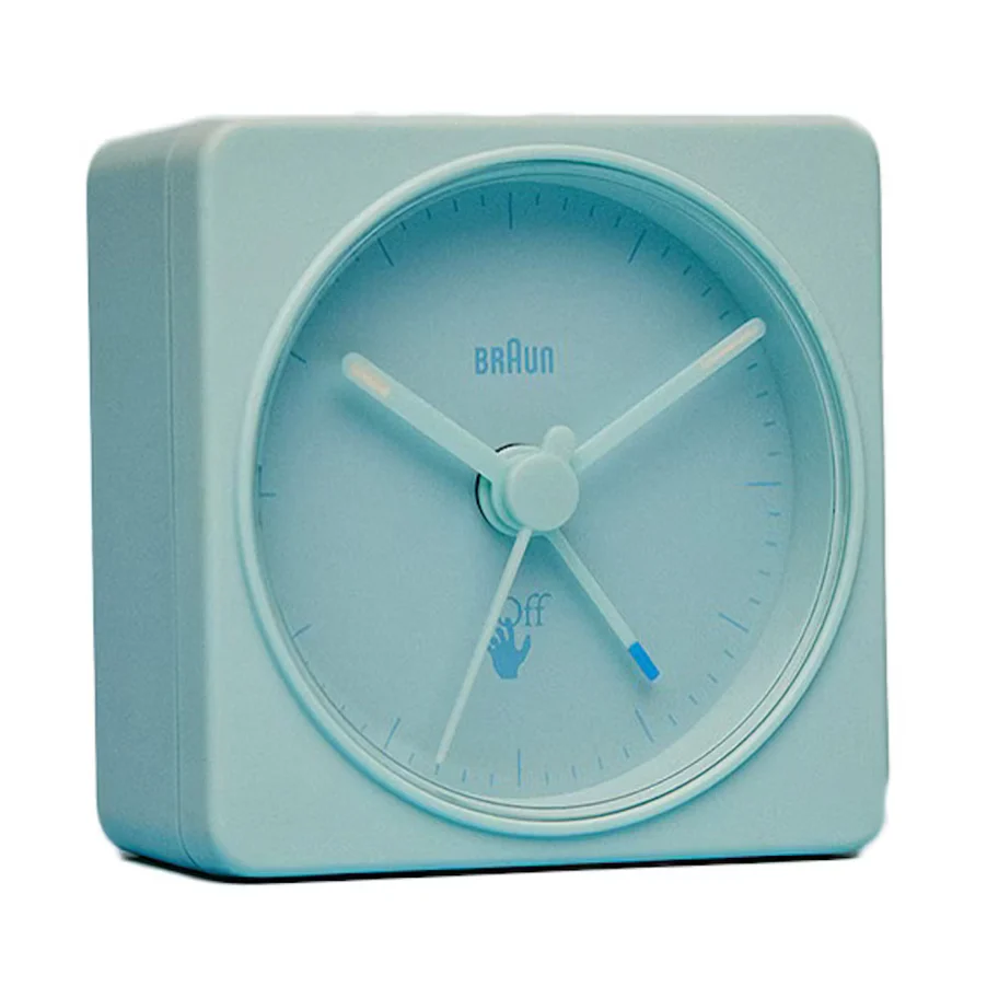 Virgil Abloh Braun Off-White Alarm Clock Pale Blue