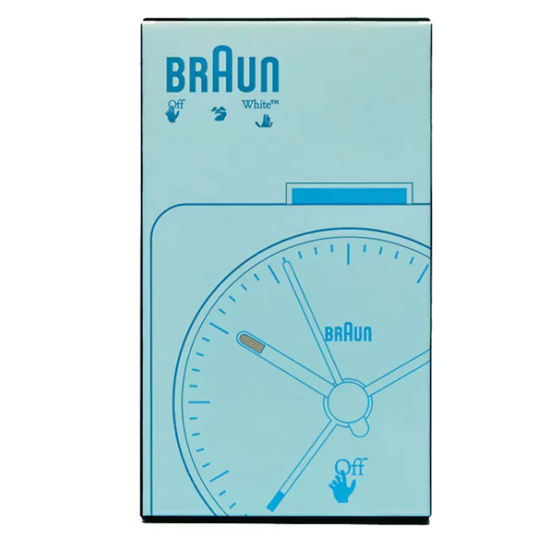 Virgil Abloh Braun Off-White Alarm Clock Pale Blue - Image 3