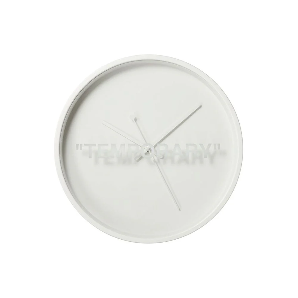 Virgil Abloh x IKEA MARKERAD "TEMPORARY" Wall Clock