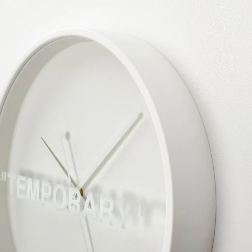 Virgil Abloh x IKEA MARKERAD "TEMPORARY" Wall Clock - Image 2