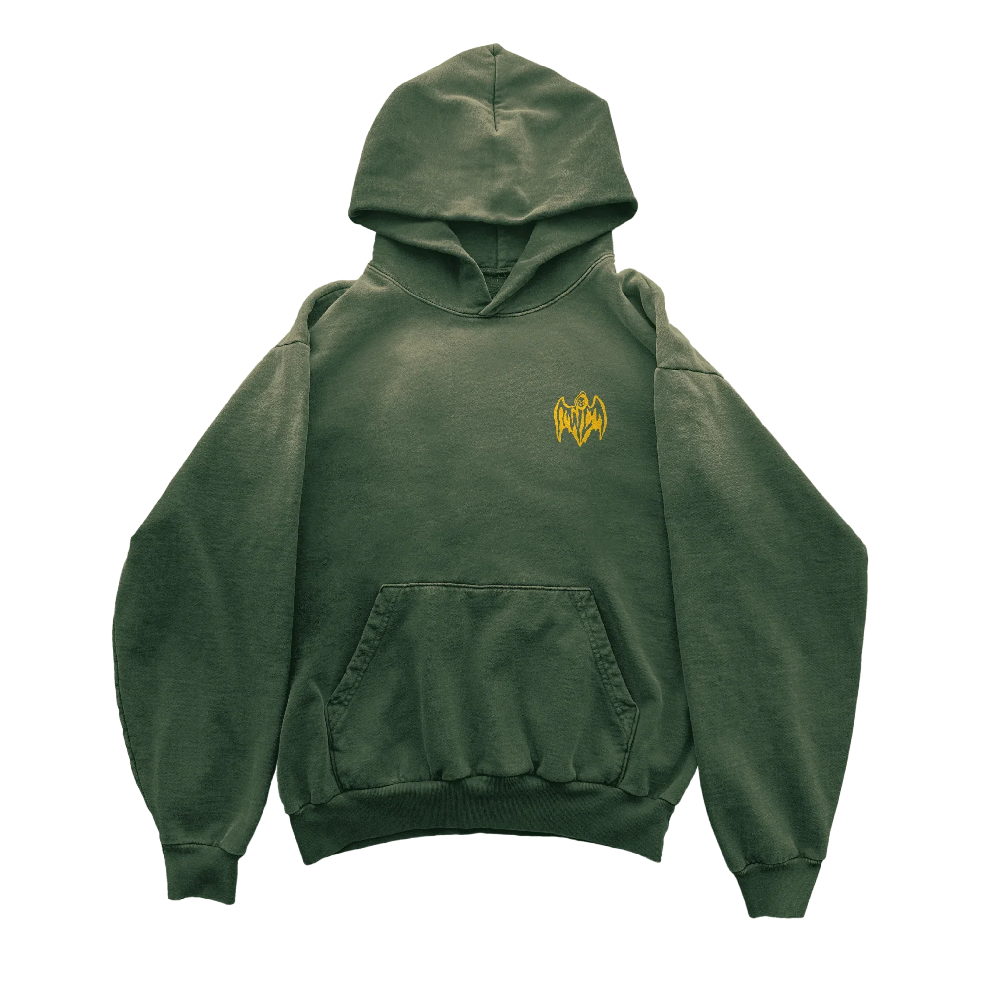 Warren Lotas Thousand Yard Stare Hoodie - Faded Green - Image 2