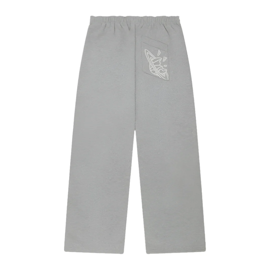 Broken Planet Market Wide-Leg Sweatpants Heather Gray - Image 2