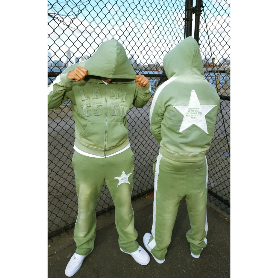 Your Last Lesson Appliqué Joggers Green - Image 2