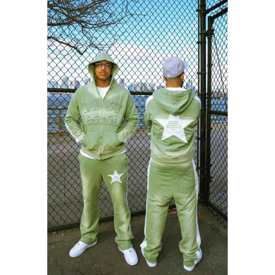 Your Last Lesson Appliqué Joggers Green - Image 4