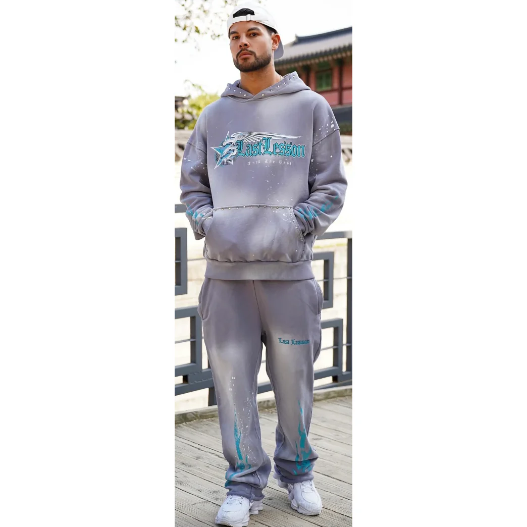Your Last Lesson Flame Hoodie Grey - Image 2